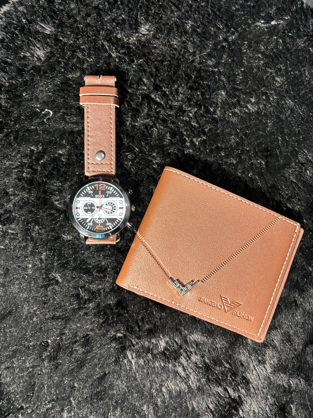 Vintage style Rider Watch & Wallet Set