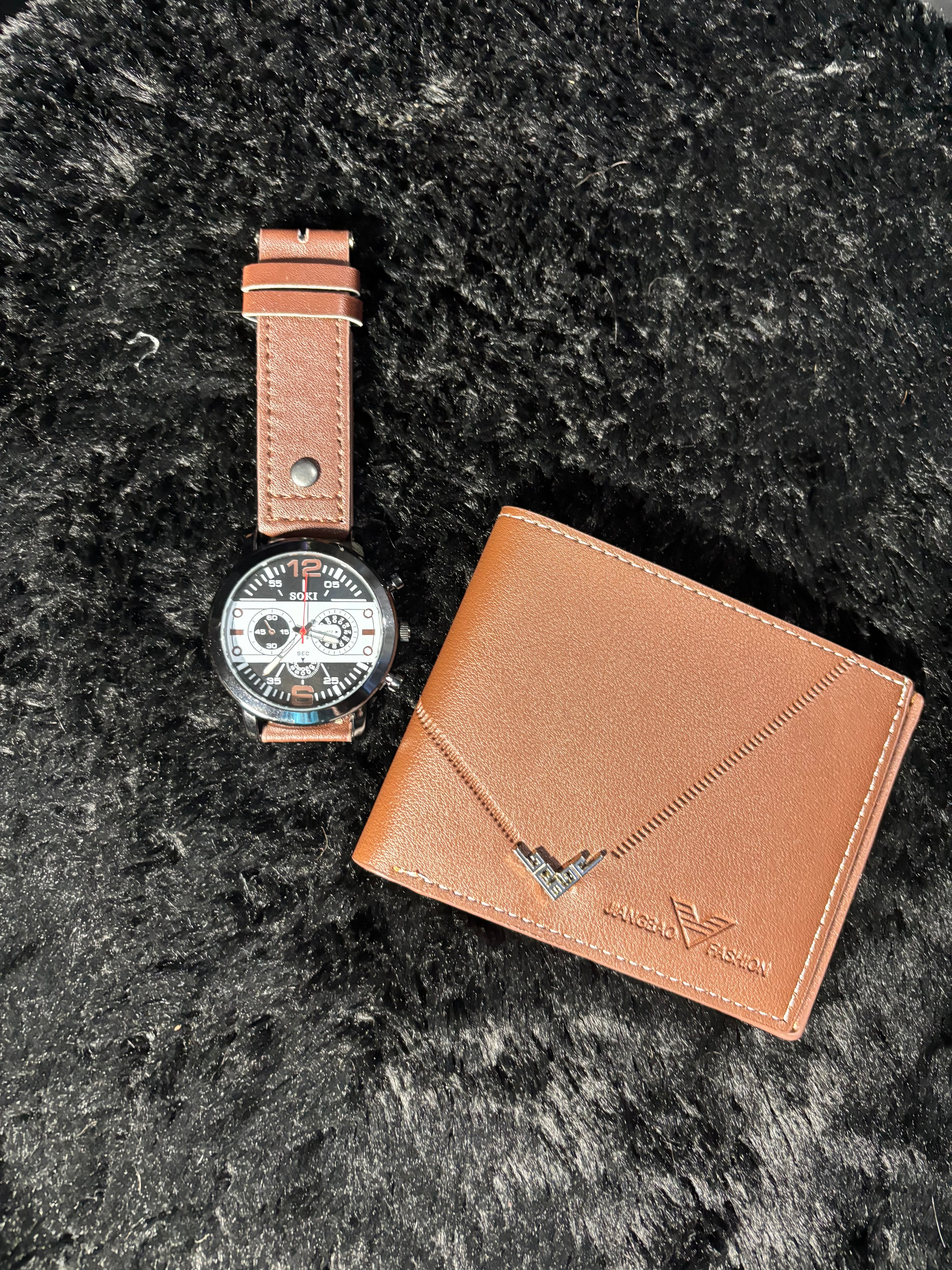 Vintage style Rider Watch & Wallet Set