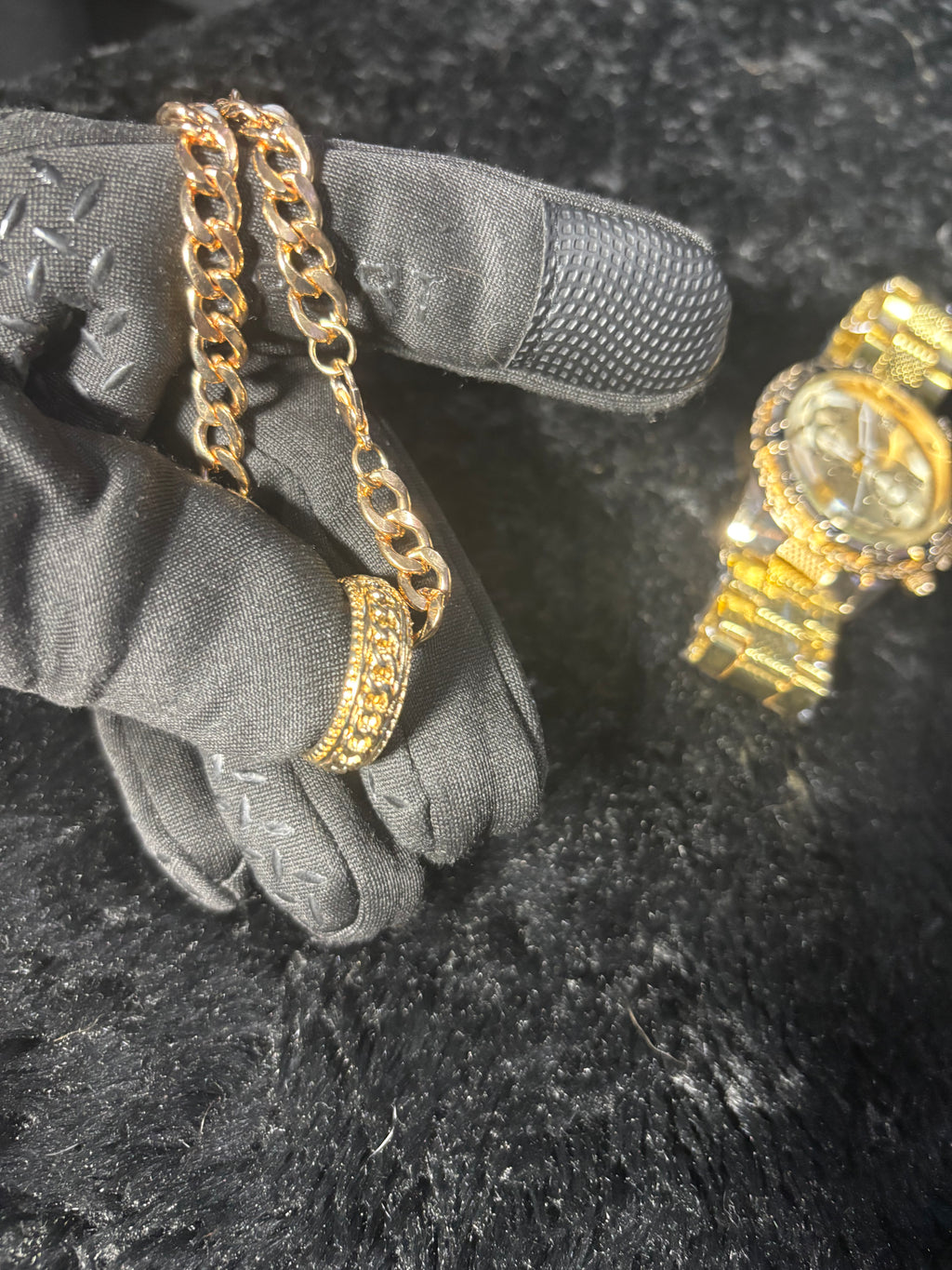 Geneva Gold Chronograph Watch