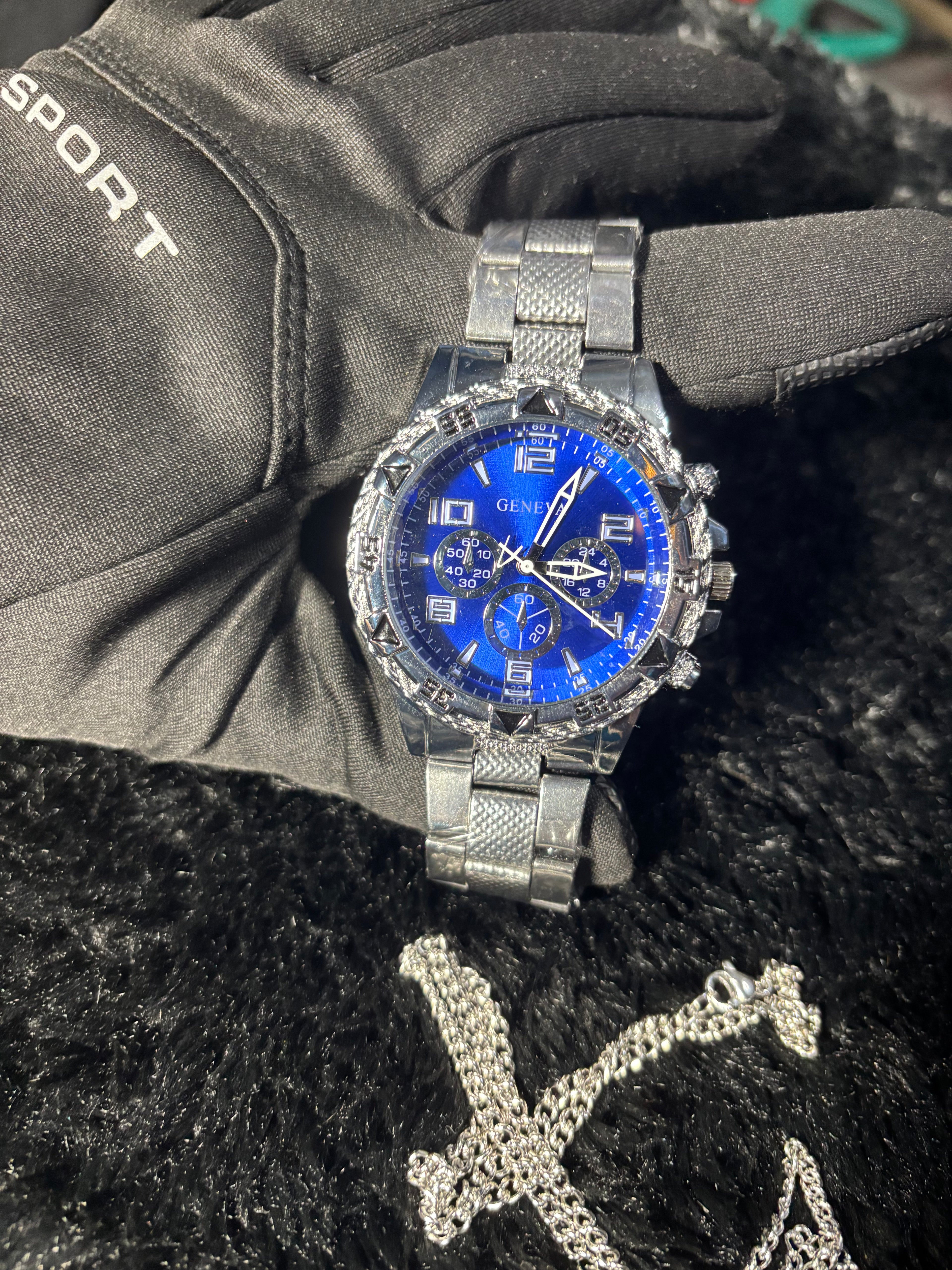 Geneva Ice Blue Fashion Watch