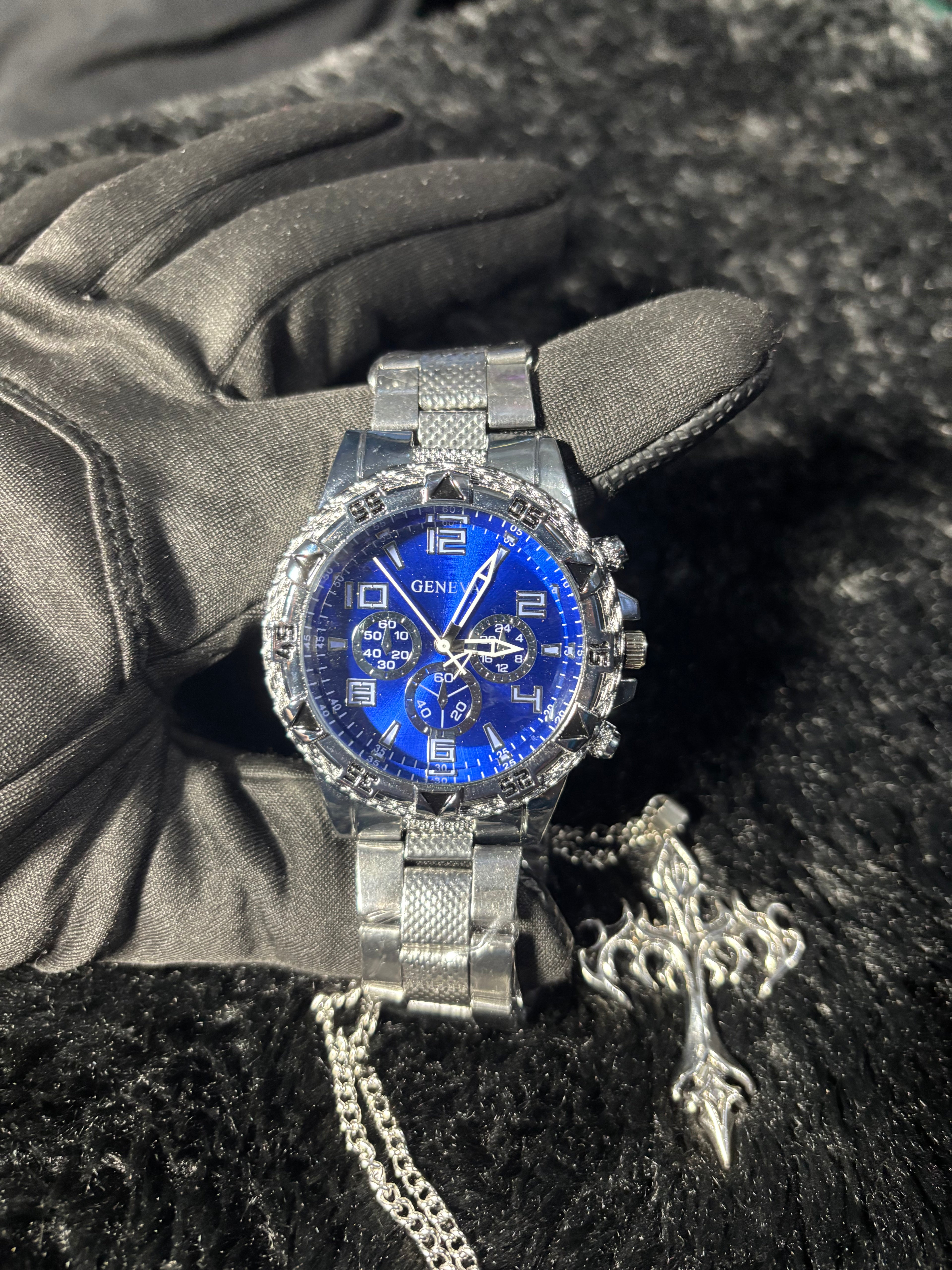 Geneva Ice Blue Fashion Watch