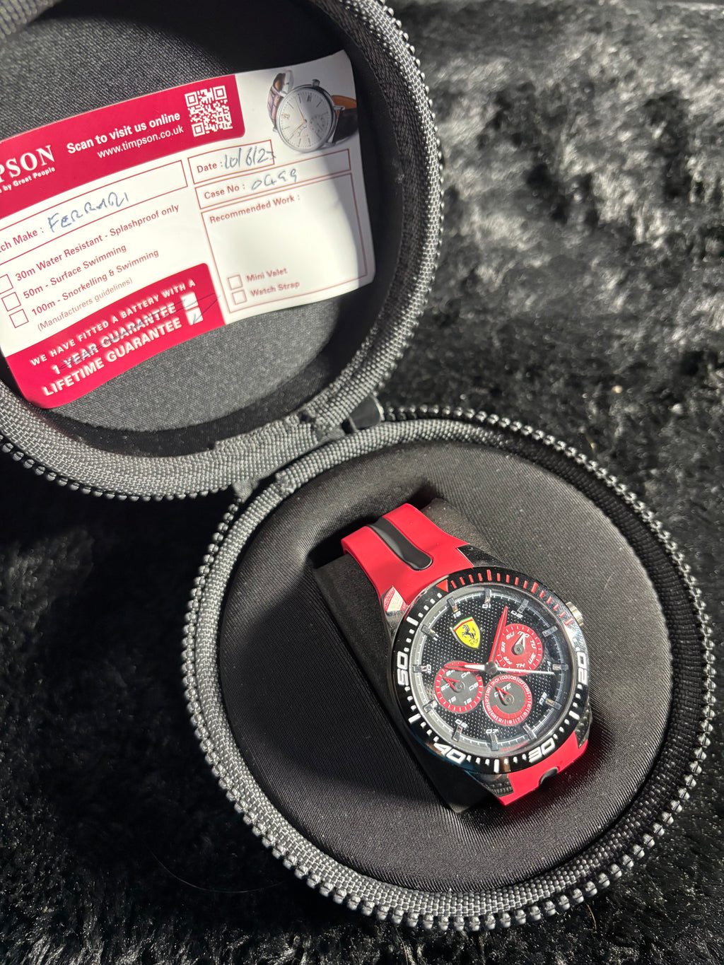 Scuderia Ferrari RedRev Chronograph SF.27.1.34.0499 Watch – Working - Boxed