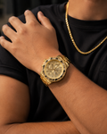 Geneva Gold Chronograph Watch